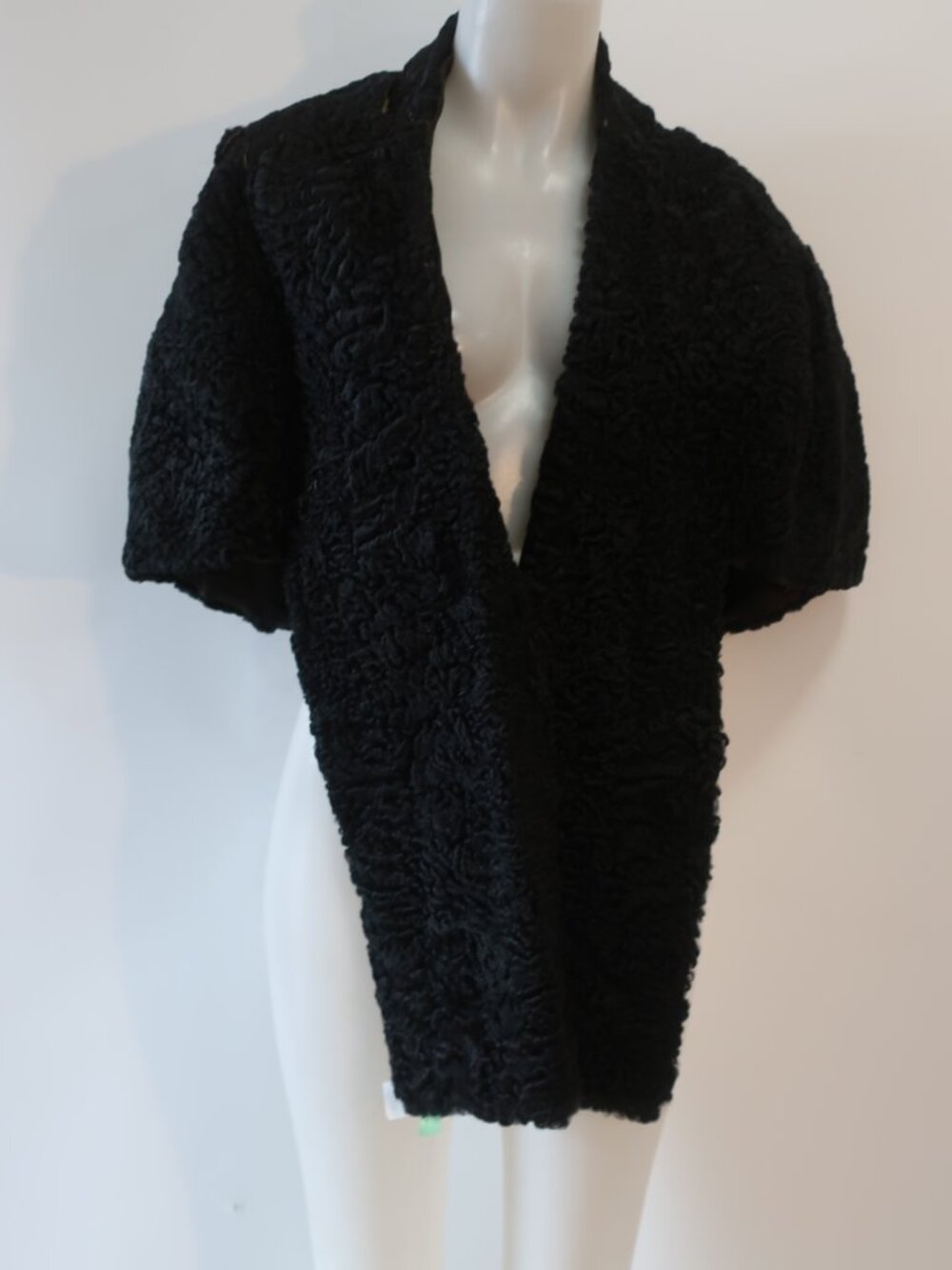 Womens Barbatsuly Black Persian Lamb Cape S - Picture 2 of 11